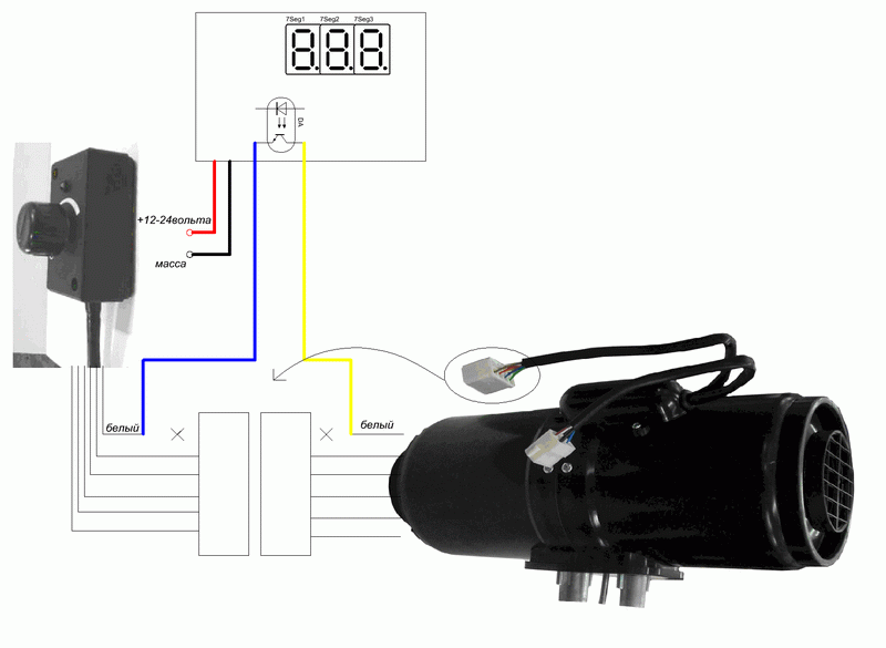 Как подключить дизельный отопитель в машину Ремонт автономных отопителей - схемы подключения вольтметра